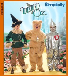 4133  SIMPLICITY WIZARD OF OZ SCARECROW, LION, TIN MAN KIDS PATTERN 3-8 UNCUT